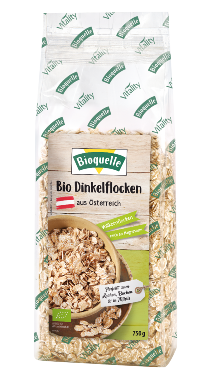 Bioquelle Bio Dinkelflocken aus Österreich 750 g Bioquelle Bio Dinkelflocken aus Österreich 750 g